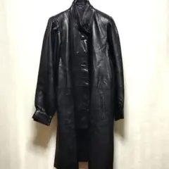 [希少]パフスリーブ　レザーコート フリーサイズ　黒　シープスキン　ヴィンテージ