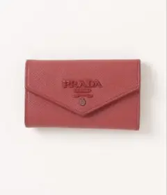【タイムセール】PRADA レザーキーケース レッド