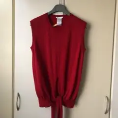 Chloe 裾ストリングス シルクカシミアのスリーブレスニットトップ