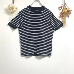 UNIQLO ユニクロ【M】 ワッフル Tシャツ ボーダー
