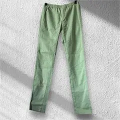 パンツ ウエストゴム ズボン レディース ゆったり 緑 スリム フィト