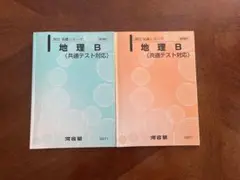 河合塾テキスト　地理 B (共通テスト対応) 2022年版 2冊セット