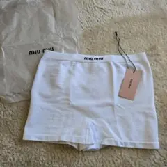 miumiu リブ　ボクサーパンツ ブラック リブ編み ボクサーパンツ | Miu Miu