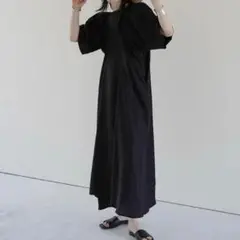 CLANE クラネ 2way リネン ロングワンピース バックオープン