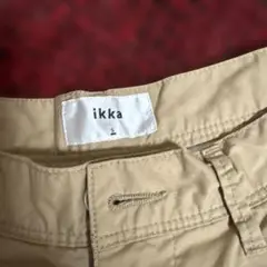 ikka 裾ファスナー半端丈チノパン S