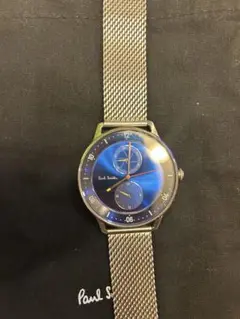 Paul Smith 青 メッシュバンド 時計