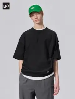 GU ×UNDERCOVER スウェT（5分袖）L ブラック