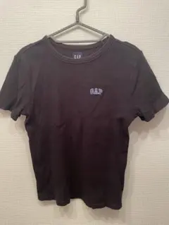 GAP リブTシャツ 刺繍ロゴ 黒 L コンパクト シンプル かわいい