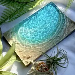 インテリアアート　海の置き物　美ら海　夏　インテリア雑貨　貝殻