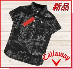 【新品】キャロウェイゴルフシャツREDLABELレッドレーベル清涼素材S黒半袖