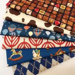 100×30cmはぎれ生地6枚まとめ売り【７】
