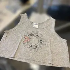Reebok ノースリーブ クロップドTシャツ