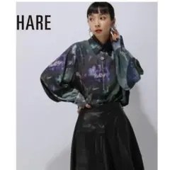 【新品未使用タグ付】 HARE 完売 シャツ ブラウス 長袖シャツ 総柄