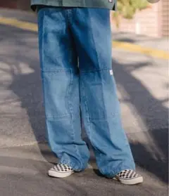 【Dickies】ダブルニー デニムワークパンツ