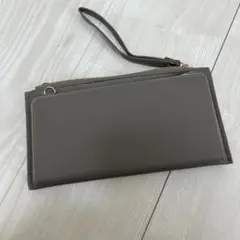 グレー 長財布 ショルダー