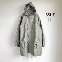 イシュー ISSUE 光沢 スプリングコート【LL】カーキ 薄手 ビッグボタン