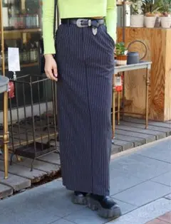新品・未使用品　EVRIS ストライプロングスカート　ロングスカート