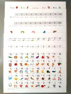 ひらがな・カタカナ・数字・かぞえ方 他　 7枚セット