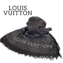 LOUISVUITTON ストール 黒 シルク カシミヤ