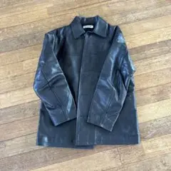 COOTIE PRODUCTIONS ブラックレザーカーコート M 19aw COOTIE PRODUCTIONS - Faux Fur Car Coat (BLACK) / フェイク
