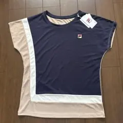 FILA ネイビー ベージュ Tシャツ Lサイズ