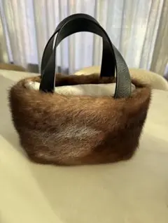 新品未使用⭐︎リアルファーのハンドバッグ
