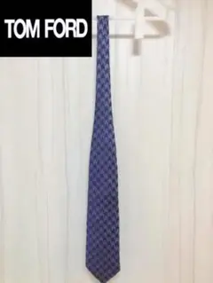 トムフォード　ネクタイ　千鳥柄　千鳥格子 パープル　紫　TOM FORD