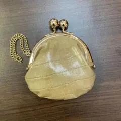 本革　がま口コインケース　小銭入れ　ポーチ