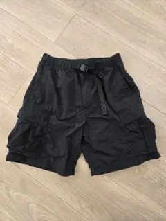 gu ナイロンカーゴハーフパンツ　ブラック　M