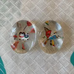 かわいい箸置き　ガラス　お正月用