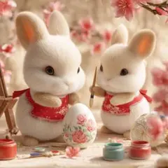 パネル生地　新柄　うさぎ8柄　即購入⭕️