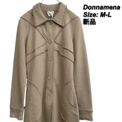 Donnamena 【新品】ジャケット　M-L 茶系　コットン100%