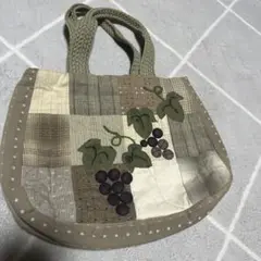 パッチワーク ブドウモチーフ トートバッグ