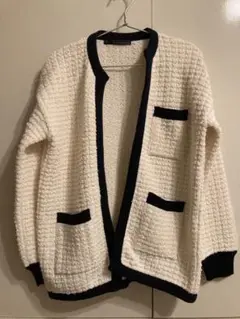 マルティニーク ニット ツイード ジャケット カーディガン