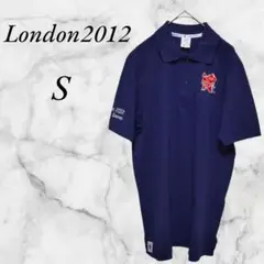 London 2012　ポロシャツ　半袖　オリンピックロゴ　S　ネイビー