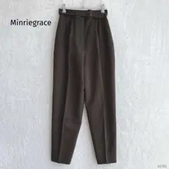 Minriegrace | ベルト付 スラックスパンツ タック ウール100%