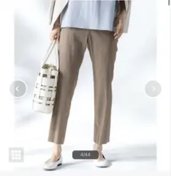 23区　リネンヴィスコース　テーパードパンツ