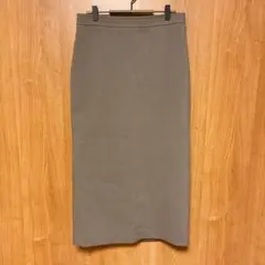 【ZARA】ザラ　ロングスカート　タイト　後スリット　チャコールグレー　Lサイズ