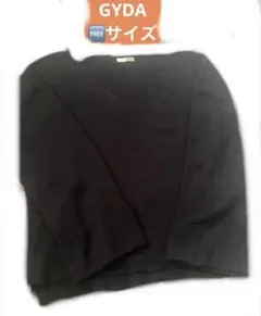 GYDA 黒 ニット ワイドパンツ セット アップF