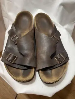 BIRKENSTOCK ビルケンシュトック ダークブラウン レザー サンダル古着