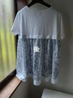 Good Life With... 半袖チュニック 後ろ花柄