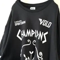 デルタ VOLO チャンピオンズ Tシャツ XL ブラック 黒 古着