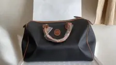 価格改定]Loui Gioune, ITALY ブラック ボストンバッグ
