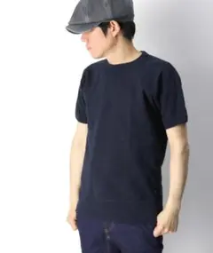 ☆Healthknit☆ネイビー 半袖スウェット 丸胴