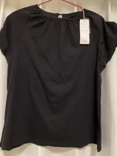 新品タグ付き☆ピエロ☆バルーン袖カットソーTシャツ☆ブラック☆シンプル☆コットン