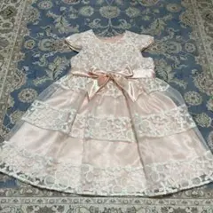 ★美品★anyFAM フォーマルドレス ピンク レース装飾