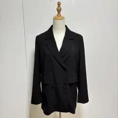 SHOKAYテーラードジャケット黒ダブルボタン Mユニセックス対応165/92A