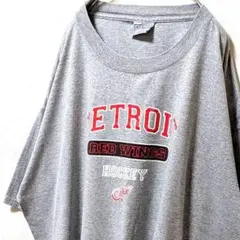 USA製オールスポーツデトロイトレッドウィングス Tシャツグレー灰色2XL古着