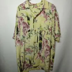 サンサーフ　　竹　虎　笹　アロハシャツ　レーヨン