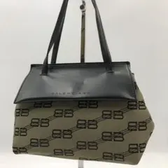 【極美品✨】バレンシアガ ハンドバッグ BBロゴ 手持ち 型押し 総柄 ブラック